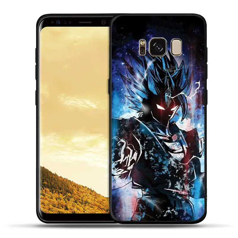 H1201 Черный силиконовый чехол для samsung Galaxy S10e S10 S9 S8 Plus Note 8 9 S7 Edge чехлы для телефонов Dragon Ball Z из аниме Goku Super D - Цвет: H1201