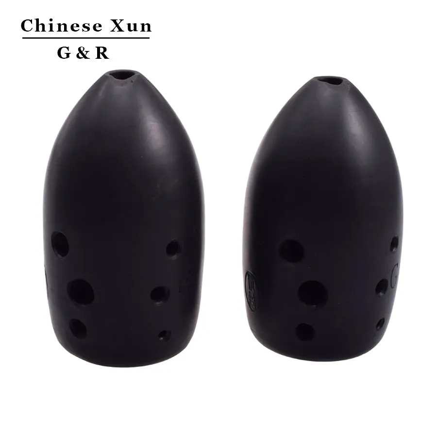 8 отверстий Китайская древняя канавка Xun черная керамика двухкамерная