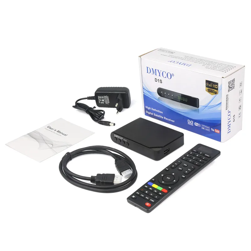 1 год европейский канальный сервер DVB S2 D1S HD рецептор спутниковый декодер + USB wifi 1080p