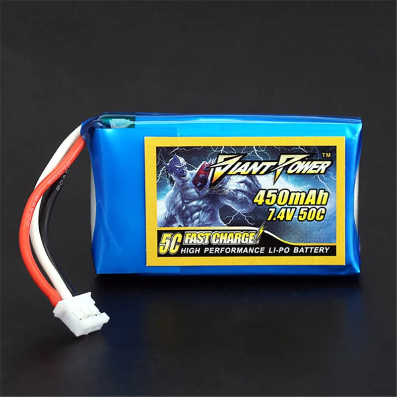 Горячая Распродажа гигантская мощность 2S 7 4 V 450mAh 50C Lipo батарея для E-flite Blade 130X RC