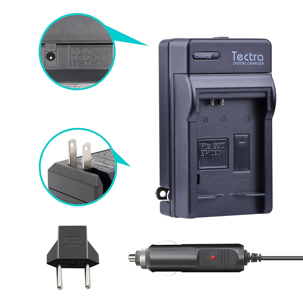 Tectra 4 шт. BP 1030 BP1030 батарея + Автомобильное зарядное устройство для Samsung NX200 NX210 NX300