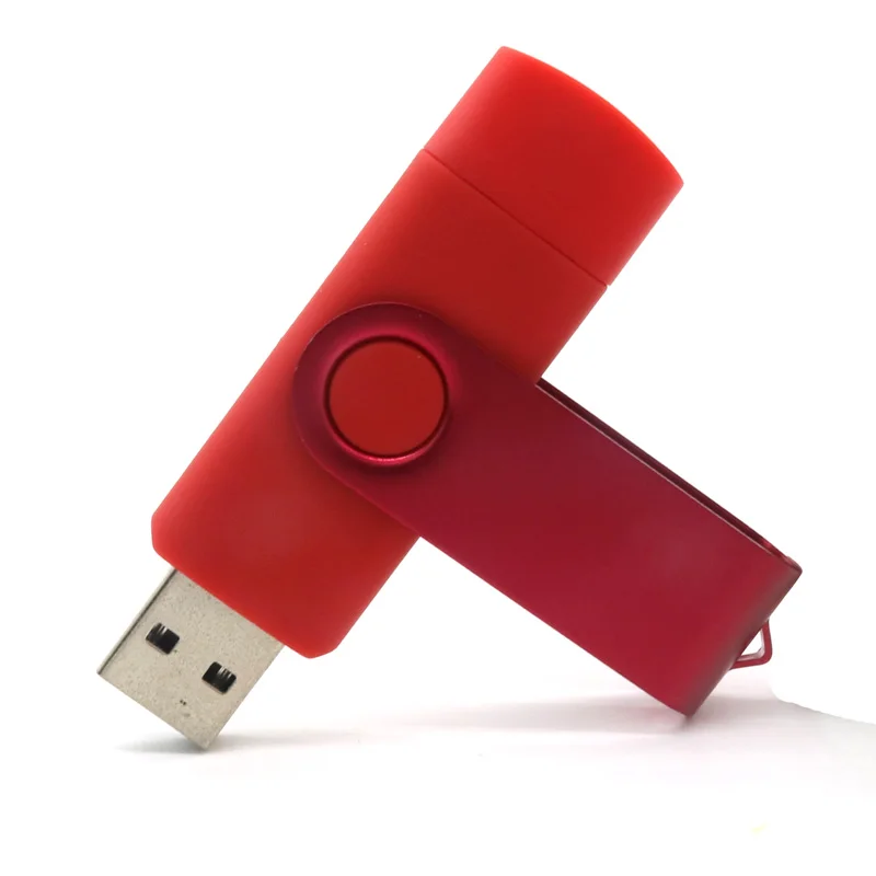 Red Флеш-накопитель OTG USB флеш-накопитель 128 Гб 64 Гб Память USB ключ смартфон Флешка cle USB флеш-накопитель в подарок - Цвет: Red