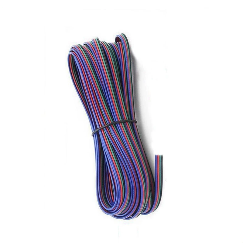 Новый 4Pin 5pin удлинитель 22 awg кабель для DC12V 3528 5050 RGB RGBW RGBWW Светодиодная лента 5 м 10 20 30