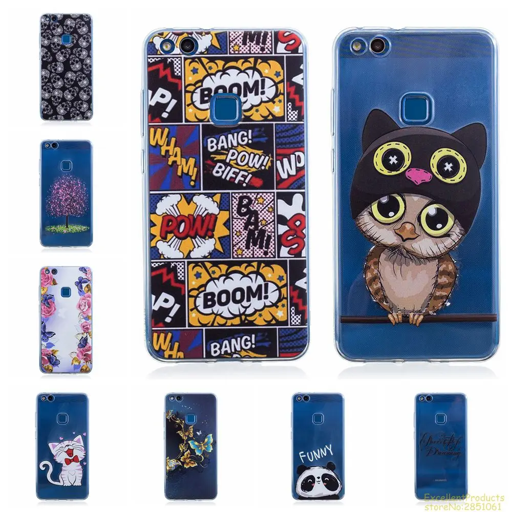 silicone case for Huawei P10 lite fundas hoesje Cute funny cartoon dog cat owl panda boom tpu cover coque etui kryt | Мобильные