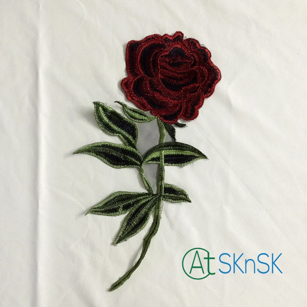 200 шт. изысканная вышивка Цветочная кружевная нашивка рукава пиона корсаж патч