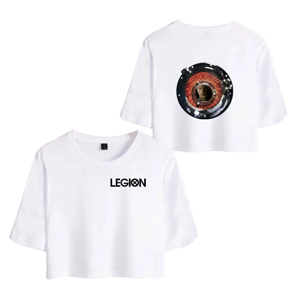 Женские укороченные топы с принтом Legion 2D летние футболки коротким рукавом Новое
