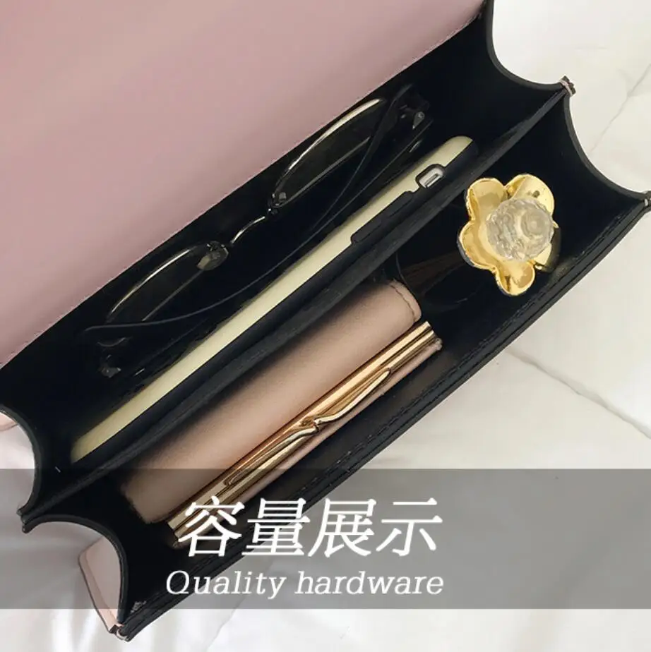 

Luxury Brand Square bag 2019 Summer Fashion New Quality PU Leather Women's Designer Handbag Lock Chain Shoulder Messenger bags