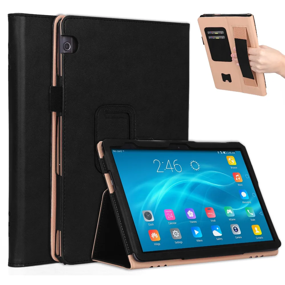 Умный чехол для Huawei Mediapad T5 10 AGS2 W09/L09/L03/W19 из искусственной кожи с ручкой планшета 1