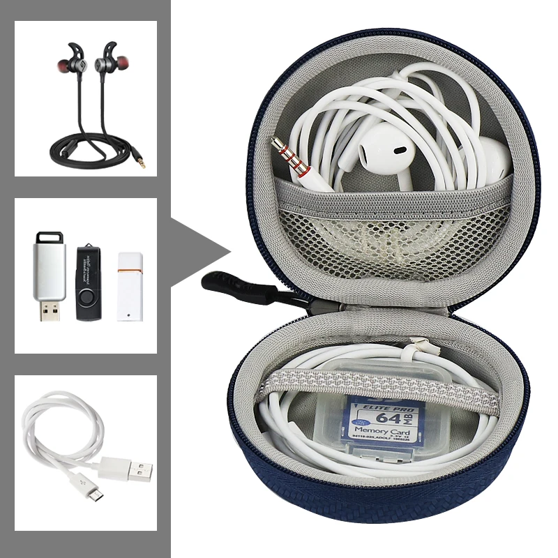 Чехол Shellnail для наушников Airpods жесткий чехол на молнии с круглым карманом Apple AirPods