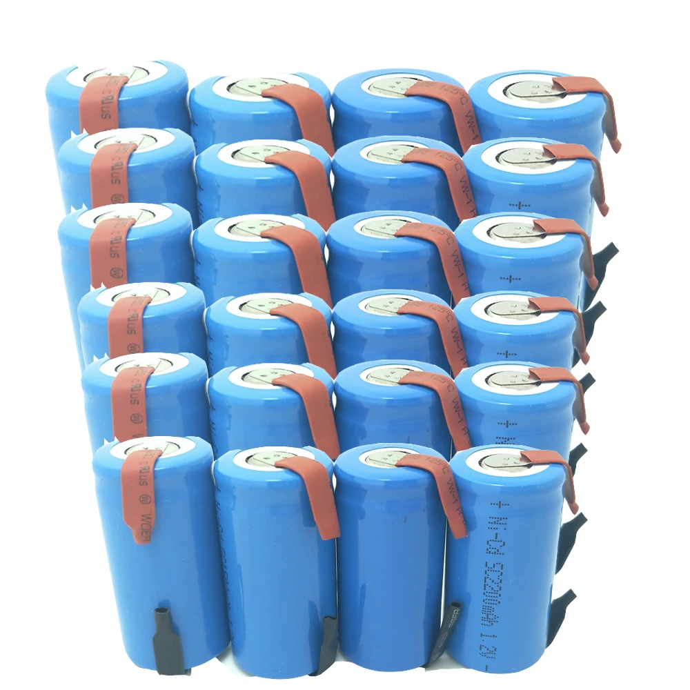 Laipuduo 24 шт. NI-CD SC2200mah перезаряжаемые батареи 1 2 v 2200mah SC power bank электрическая дрель