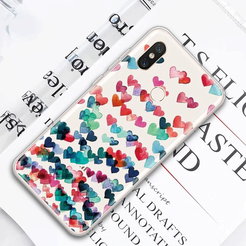 Ультратонкий чехол для Xiaomi mi A2 A1 mi 9 Se mi 8 из мягкого прозрачного ТПУ с изображением свежих растений цветов на красном mi Note 5 6 7 Pro, чехол для телефона
