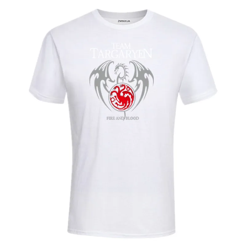Игра престолов таргариен огонь и крови футболка для мужчин 2019 летние облегающие