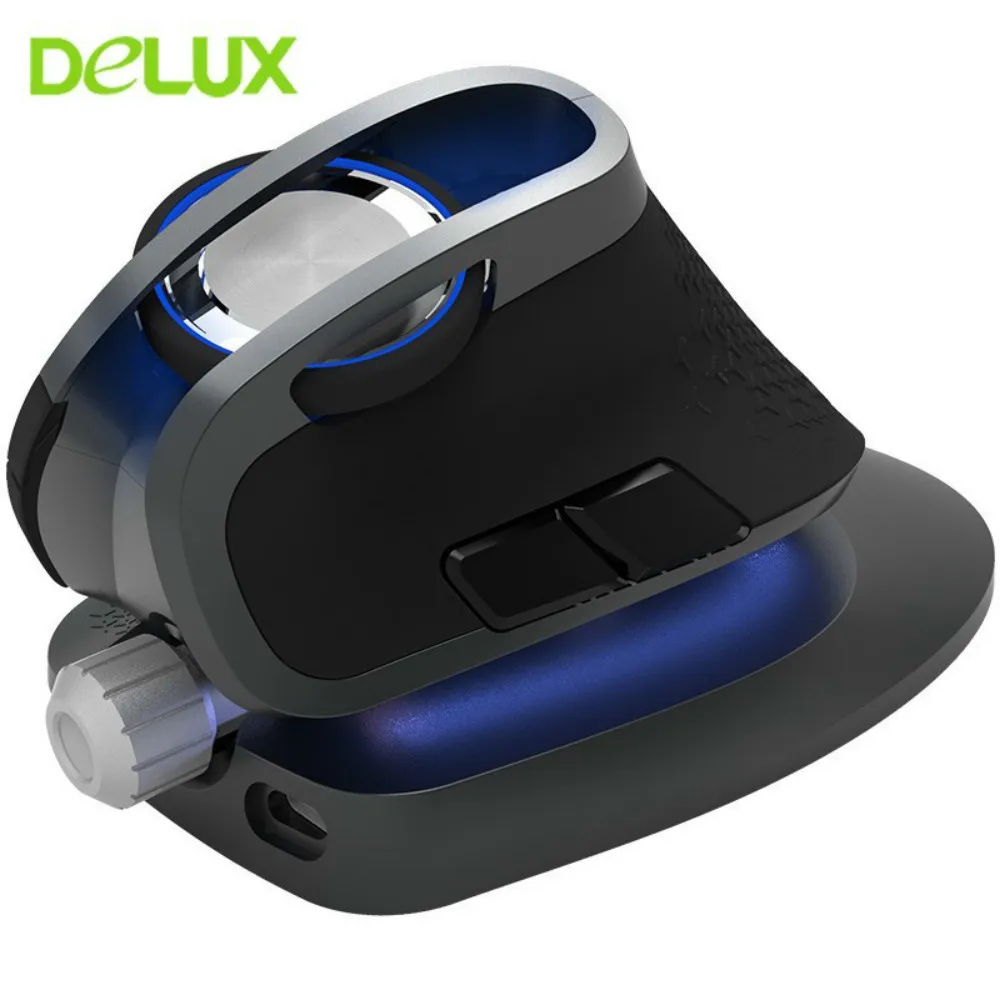 Delux M618X 2,4 ГГц Беспроводная 6D 4000 dpi компьютерная игровая мышь оптическая мышь Bluetooth эргономичная Вертикальная мышь для ПК ноутбук подарок