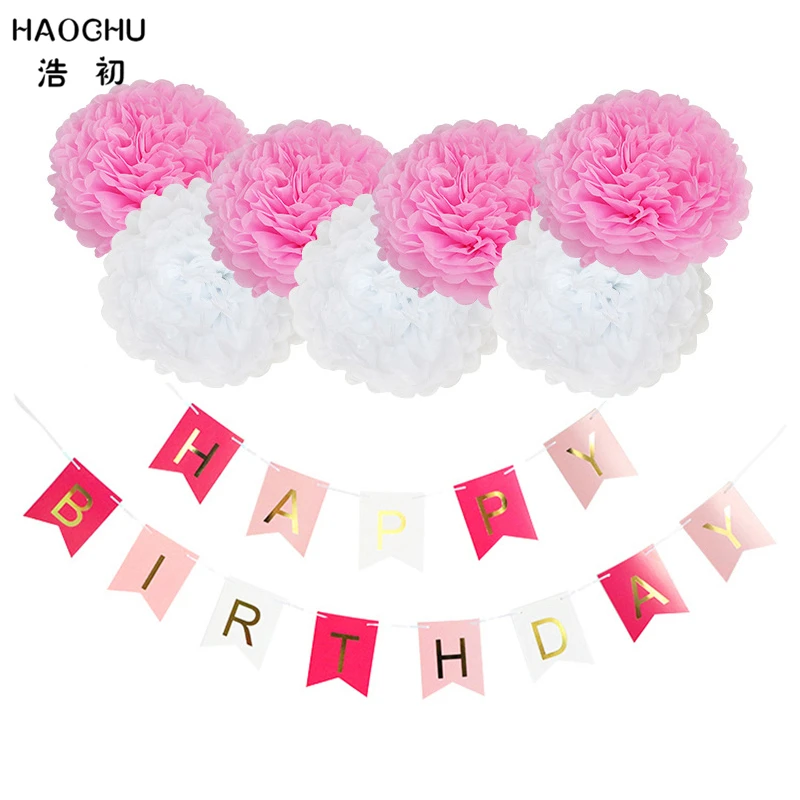HAOCHU 8 шт 12 ''(30 см) декоративные бумажные помпоны Цветочные шары висячая бумага