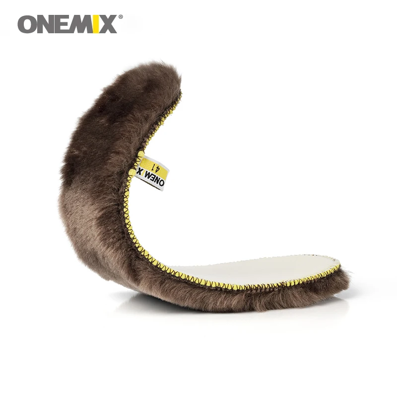 Зимние теплые меховые стельки ONEMIX для мужчин и женщин мягкие шерстяные снежных