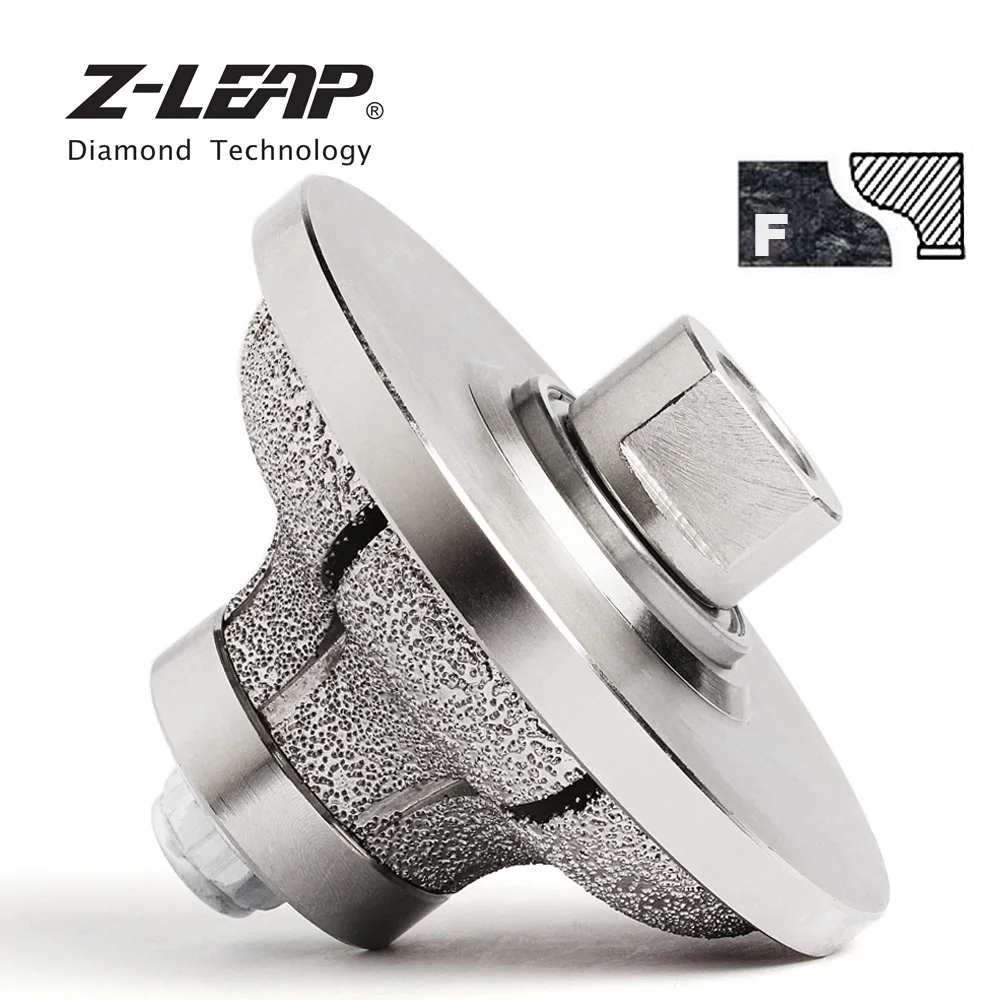 Z-LEAP Diamond Hand Edge Profile Wheel For Marble Granite Diameter 85x30mm Vacuum Brazed Diamond Grinding Abrasive Tool