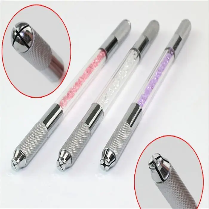 

Free Shipping 5 Pcs Professional Crystal Microblading Sobrancelha Pen Caneta Microblading Tebori Manual Eyebrow Tattoo Pen
