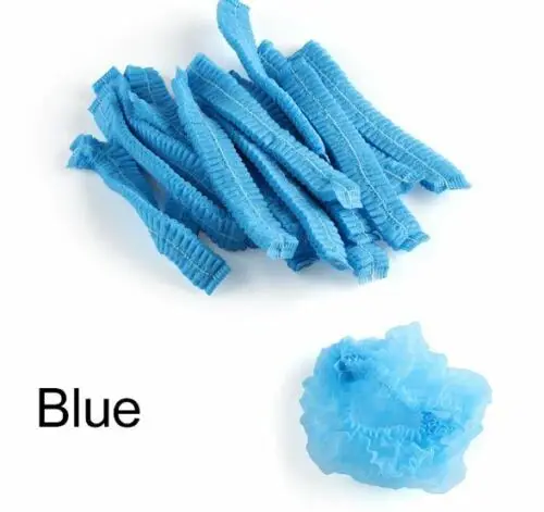 Blue 100 шт аксессуары для микроблейдинга, Перманентный макияж, одноразовые колпачки для волос, стерильная шапочка для бровей, аксессуары для татуировки, тату - Цвет: Blue