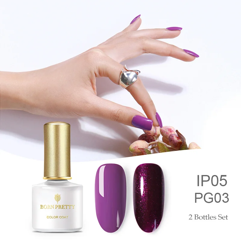 Set 12 Born pretty, голографическая гель для ногтей с блестками лак 6 мл Сияющий Блестящий впитывающий УФ-гель лак для ногтей Светодиодный УФ-лампа - Цвет: Set 12