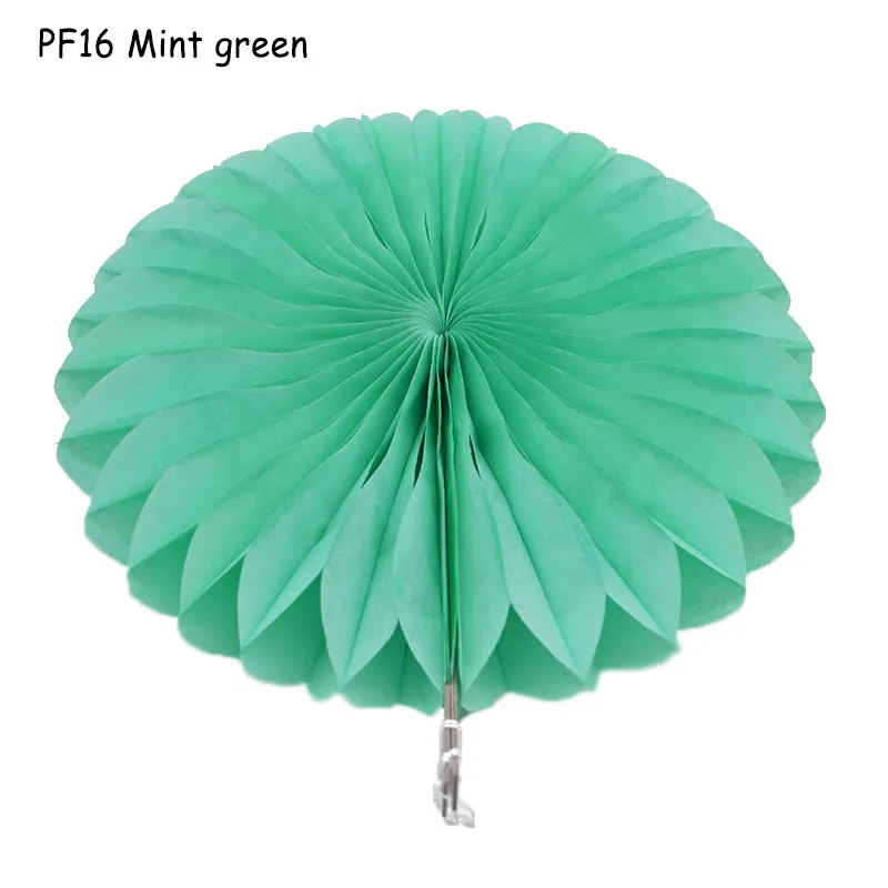 mint green 1 шт. 10/15/20/25/30 см сотовая ткани Бумага цветок вентиляторы детская День рождения Свадебный дом свадебное украшение автомобиля - Цвет: mint green