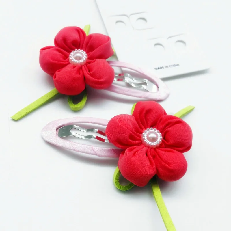 2 шт. заколки для волос с цветами и жемчужинами девочек аксессуары детей