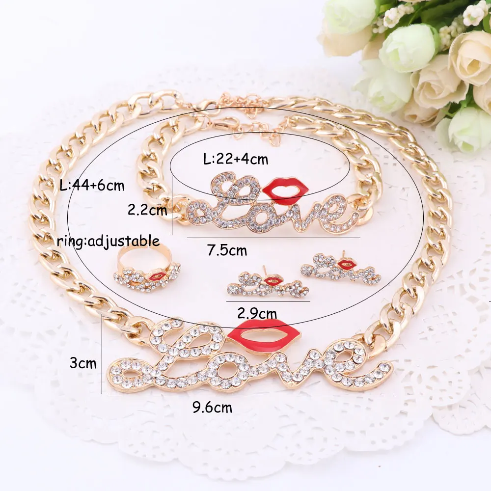 Комплект из колье серёг и кольца в стиле хип хоп|bracelet heart|bracelet purplebracelet bakelite |