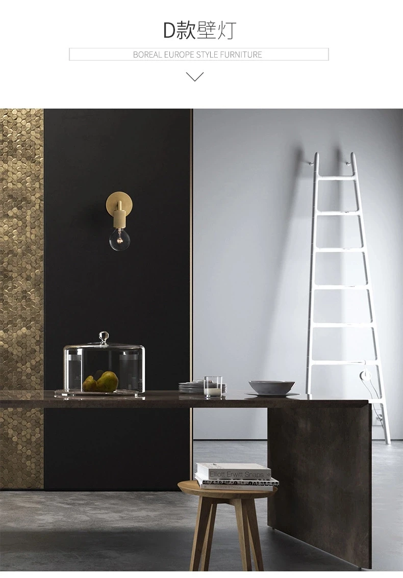 Американский Ретро E27 Led настенный светильник стеклянный металлический Camas Dormitorio