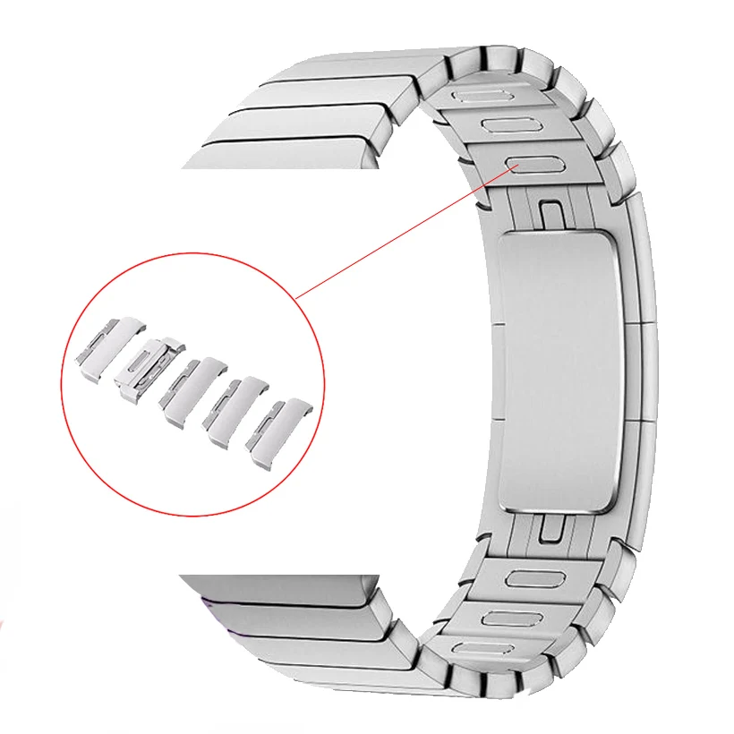 silver A Ремешок Lbiaodai для apple watch band 4 5 iwatch 38 мм 42 мм 44 мм из нержавеющей стали 22 ремешок gen.6 для apple watch link браслет - Цвет ремешка: silver A
