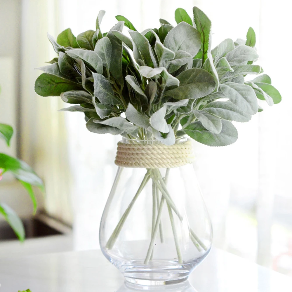 

Artificial Silk Rabbit Ear Plant Branch Flores Fall Leaves Home Christmas Decor Wedding Decoration Flowers Diy Arrangment Wreath