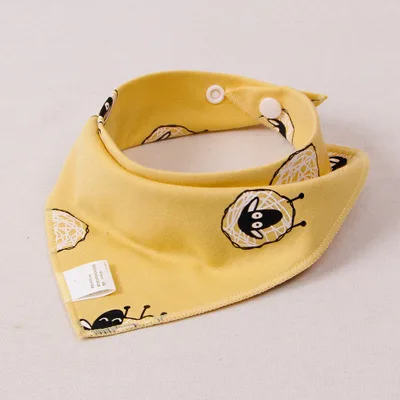 Детские нагрудники водонепроницаемые треугольные хлопковые с героями