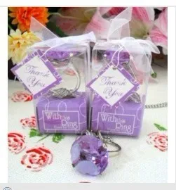 

Gifts Suppliers 1000pcs/lot Ring Keychain Wedding Favors and gifts(5colors chosen)