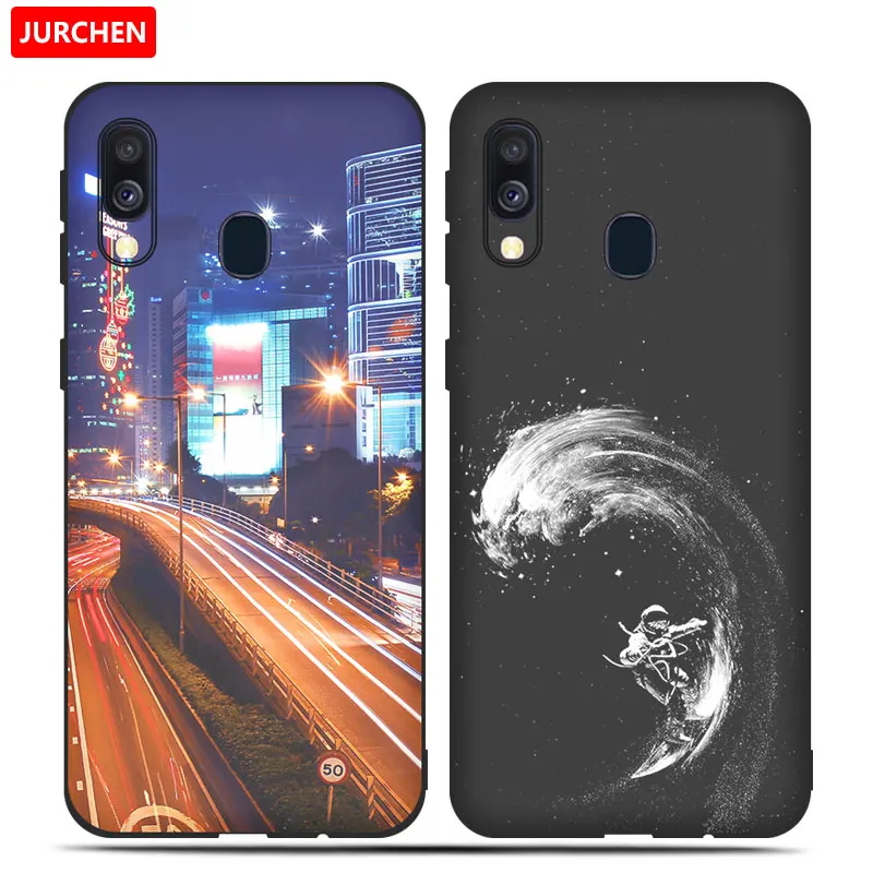 JURCHEN чехол для Samsung Galaxy A40 Силиконовый ТПУ Мягкий мультяшный милый телефона цветок