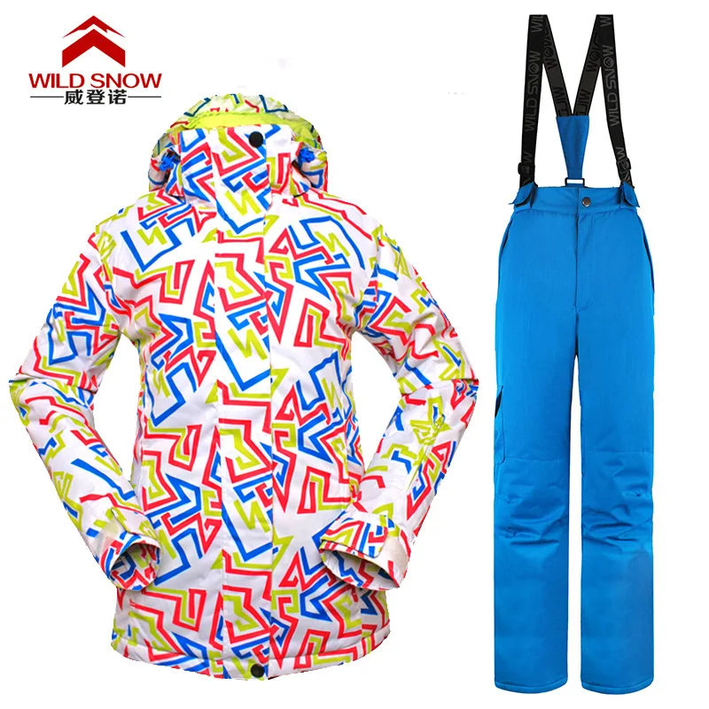 Теплый Сноуборд Лыжи Устанавливает Ветрозащитный женская Лыжная куртка Брюки