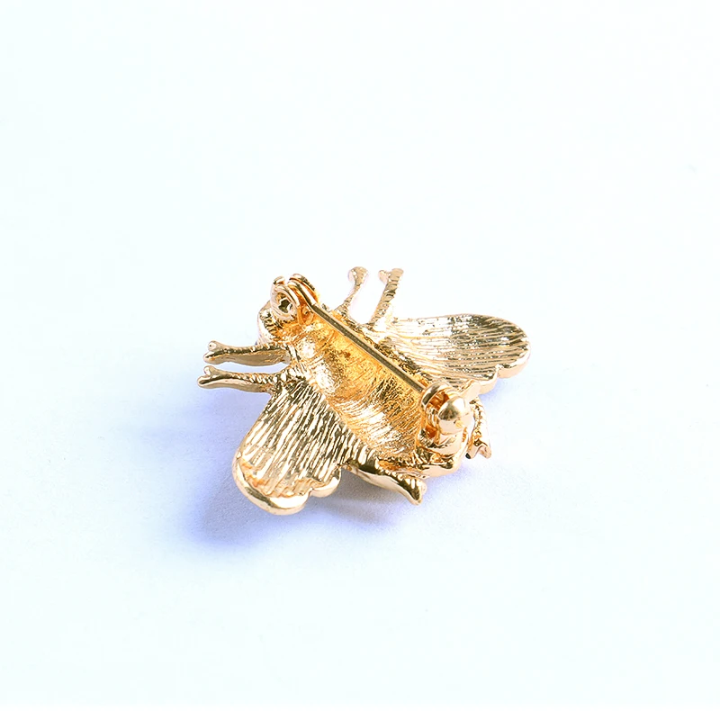 Exquisite Enamel Bee Crystal Honeybee Rhinestones Insect Themed Brooch Pin for Women Clothing Scarf Collar Badge Jewelry | Украшения и