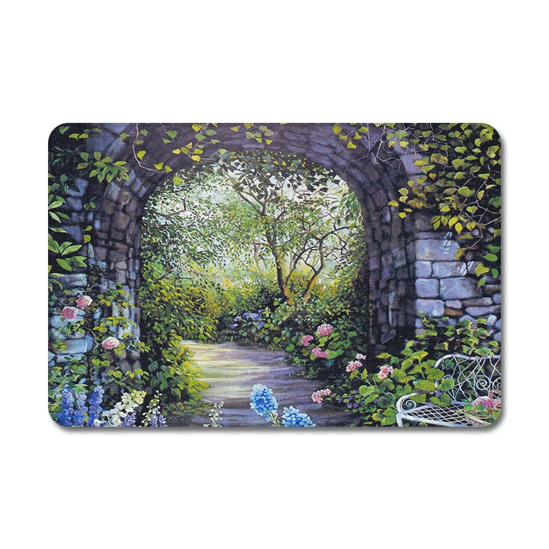 Классический европейский домашний коврик для мыши с изображением природы