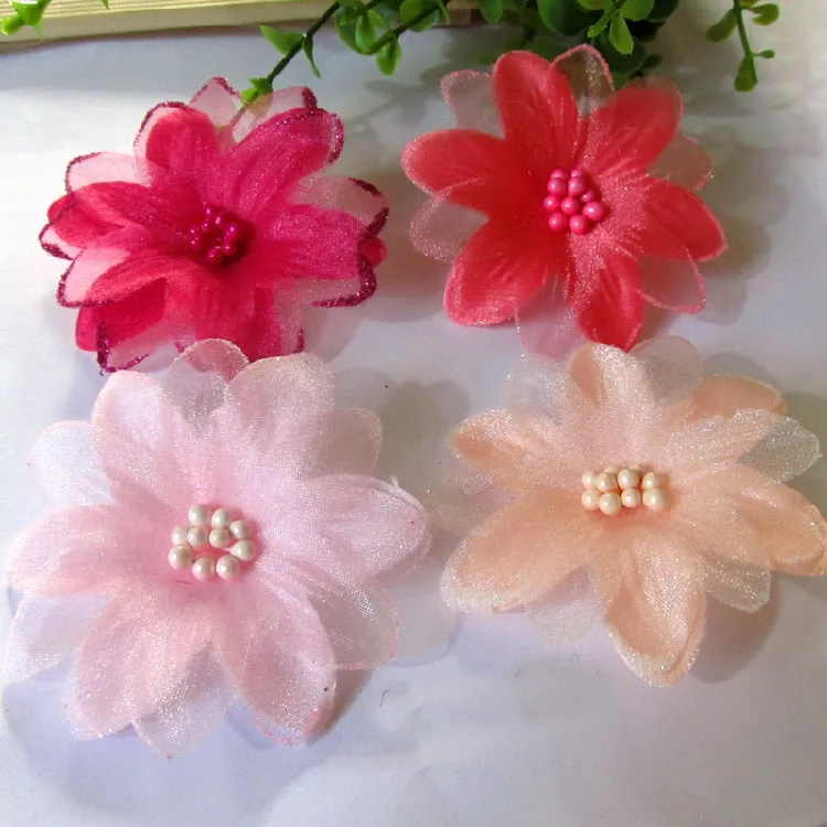 20Pcs/lot 6.5*6.5cm Multicolor antifreeze flower small lily flowers wedding dress costumes duy jewelry decorative materials A814 | Дом и сад