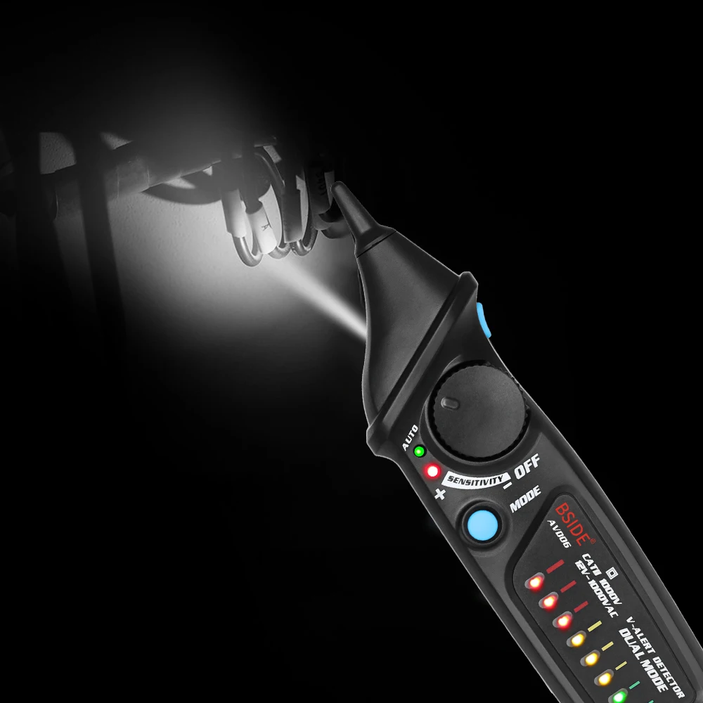 BSIDE Бесконтактный переменного Напряжение тестер Ручка Авто/ручной двойной режим