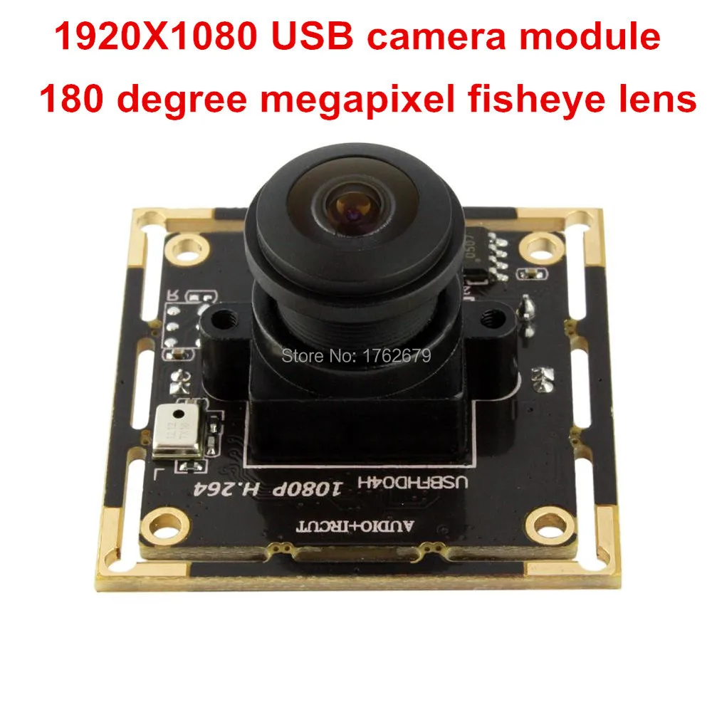 Модуль камеры 1080P H.264 30fps usb 2 МП объектив рыбий глаз с углом обзора 180 градусов
