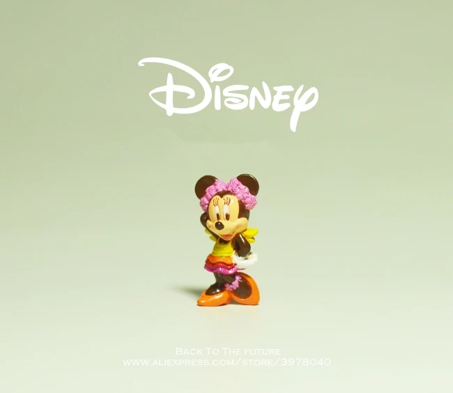 Disney Микки Маус Минни хула 2 5 см экшн фигурка позы искусственная игрушка|Игровые