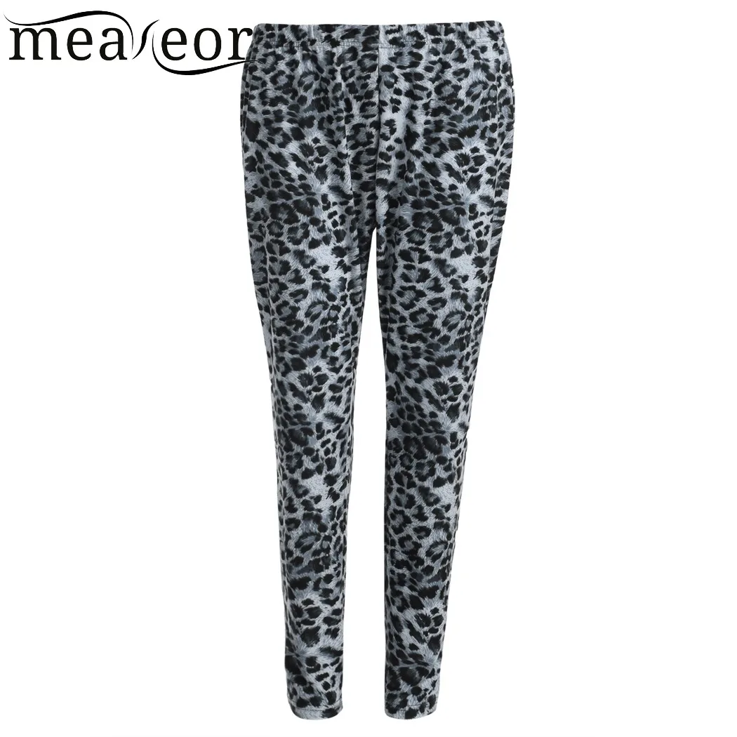Meaneor женские леопардовые обтягивающие леггинсы большого размера с высокой