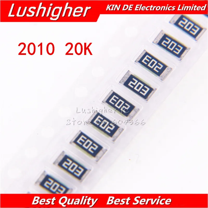 100 шт. 2010 SMD резистор 3/4 Вт 5% 20K 20000R 20 кОм Ом 203R|Резисторы| |