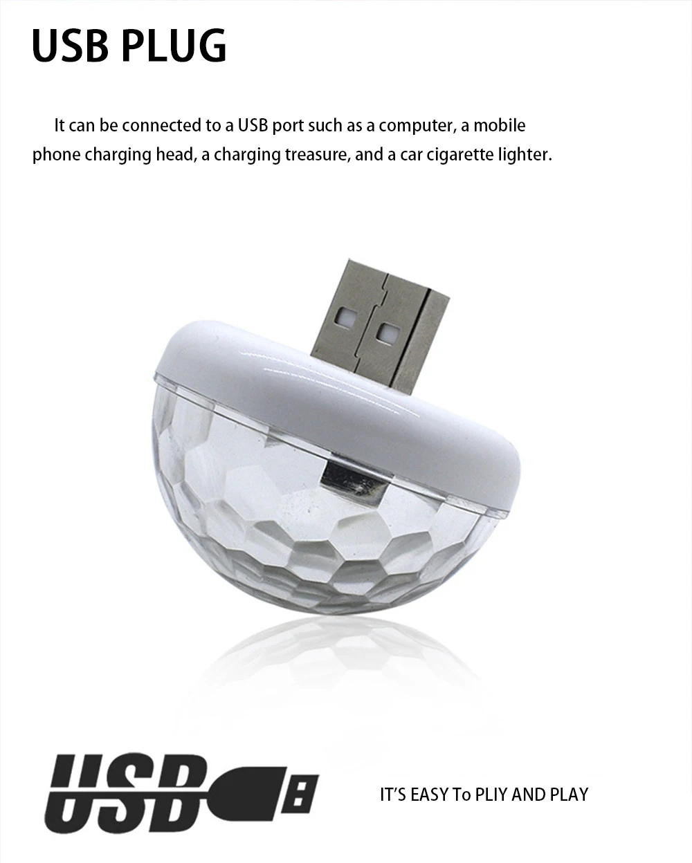 CARCTR светодиодный USB автомобильный атмосферный светильник DJ RGB Мини Красочный музыкальный звуковой контроль лампа интерьерная Автомобильная декоративная лампа окружающий светильник