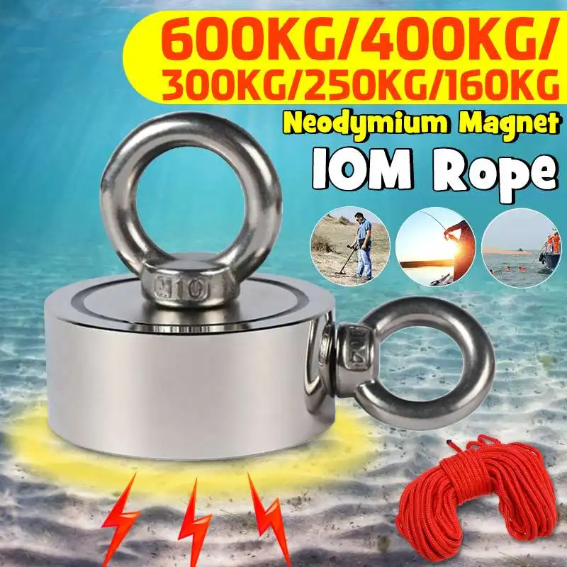 160 кг/250 кг/300 кг/400 кг/двусторонний неодимовый магнит сильный Круглый мощный
