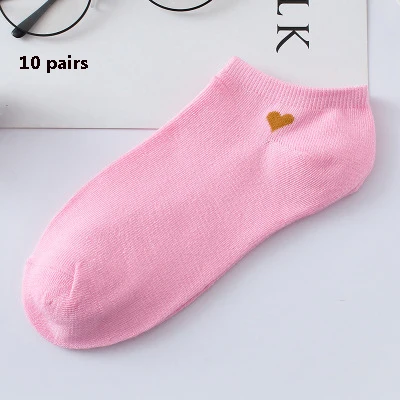 pink 20 пар, Хлопковые женские Носки ярких цветов, мягкие женские носки со снежинками, Sokken Vrouwen Calcetines Algodon Mujer Calzini Donna - Цвет: pink