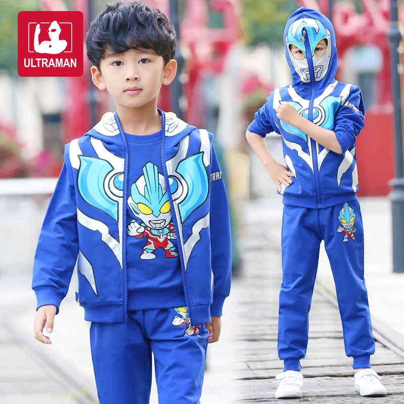Детские для мужчин мальчик Хэллоуин костюм косплея Ultraman Taro tiga Ginga рубашка брюки