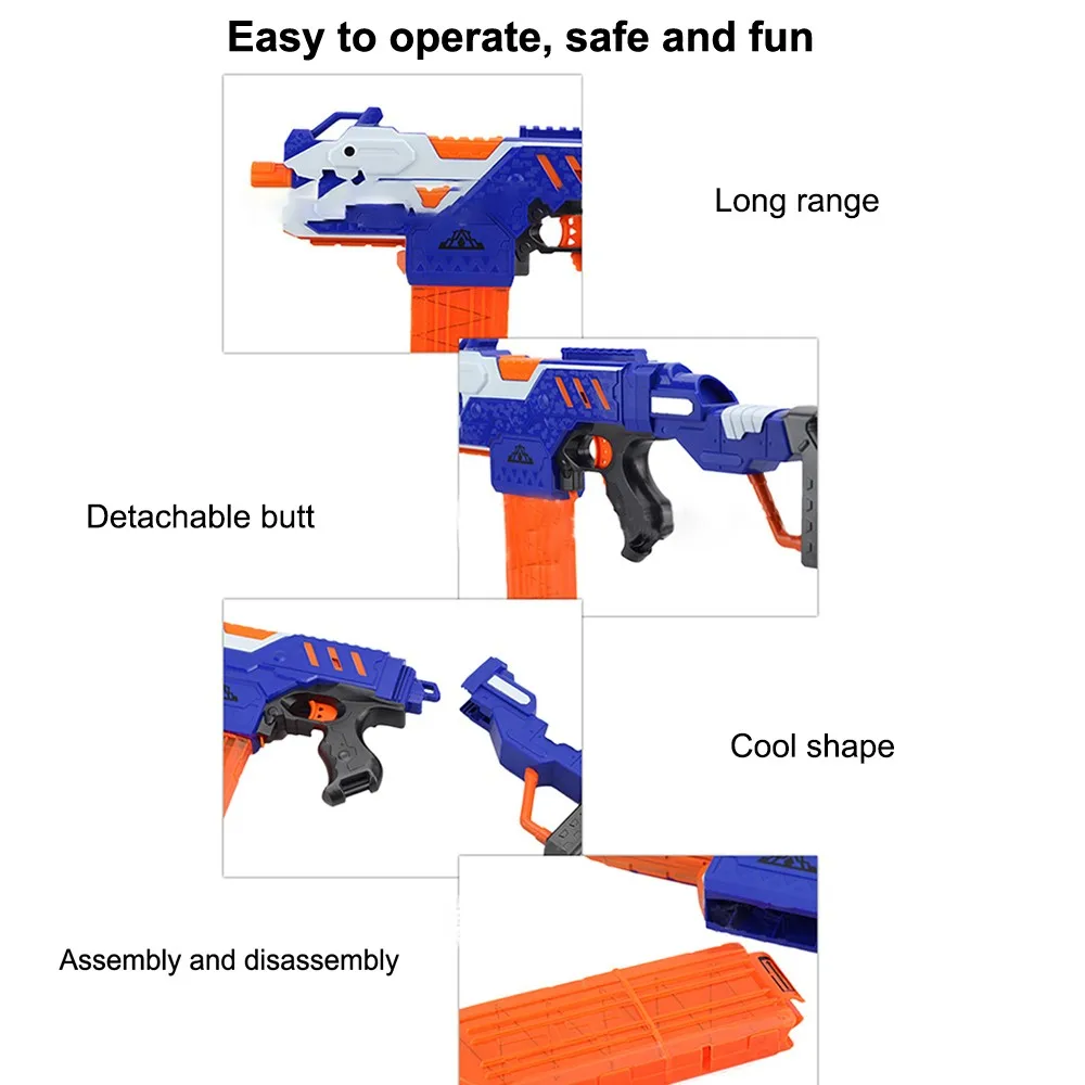 Двойная винтовка для игрушечного пистолета Nerf электрическая Дротика детский