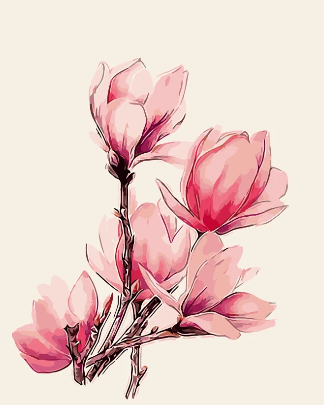Crabapple цветок картина маслом картины по номерам розовая Роза Пион цифровые