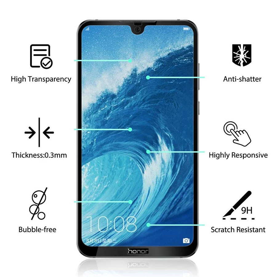 VALAM Закаленное стекло протектор экрана для Huawei honor 8X Max 9H твердость полное