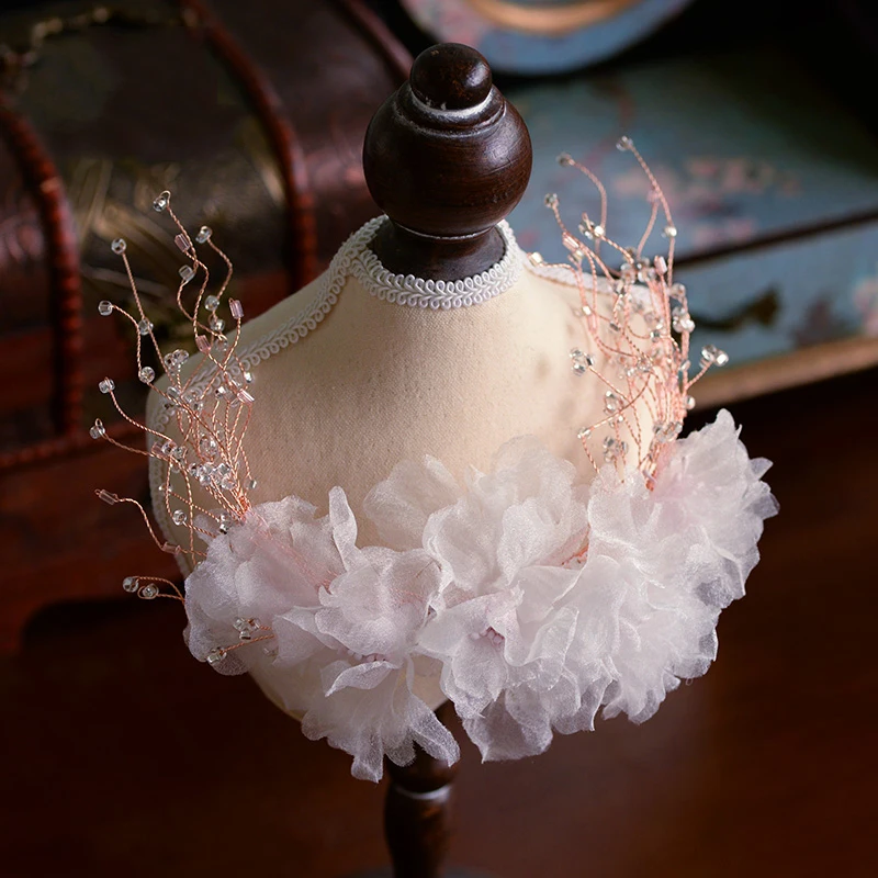 Женская шелковая повязка для волос с бусинами ручной работы | Украшения и