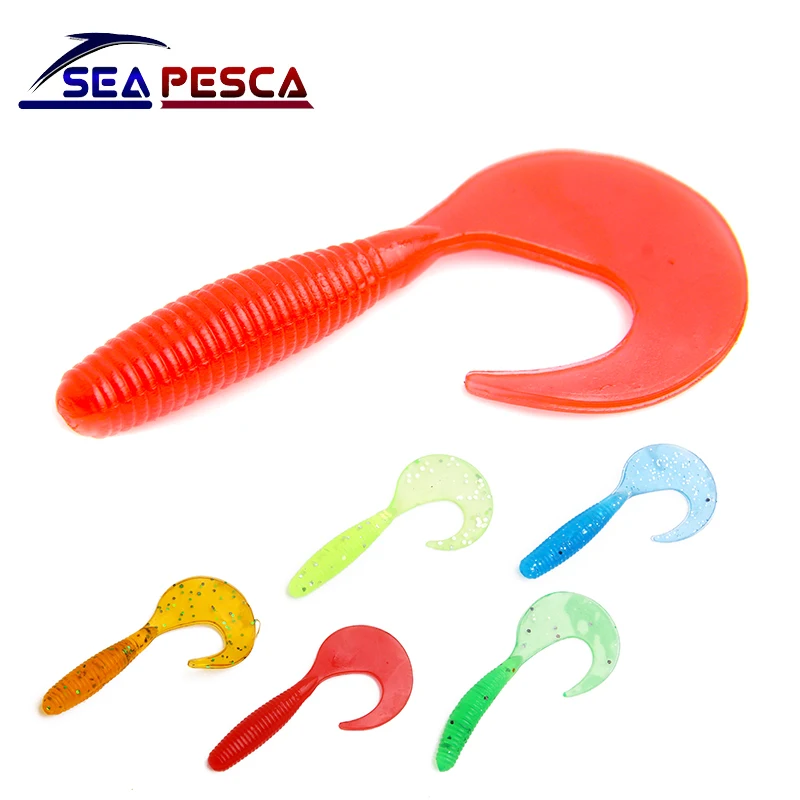 SEAPESCA 5 шт. мягкие приманки Sait запах воблеры джиггинг 6 см 2 г силиконовая приманка